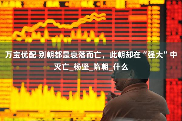 万宝优配 别朝都是衰落而亡，此朝却在“强大”中灭亡_杨坚_隋朝_什么